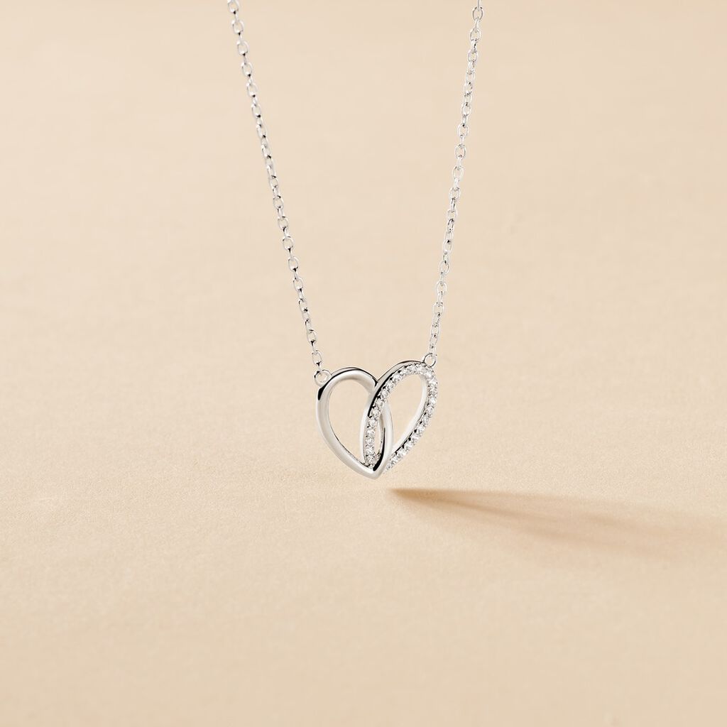 Collier Guilia Argent Blanc Oxyde De Zirconium