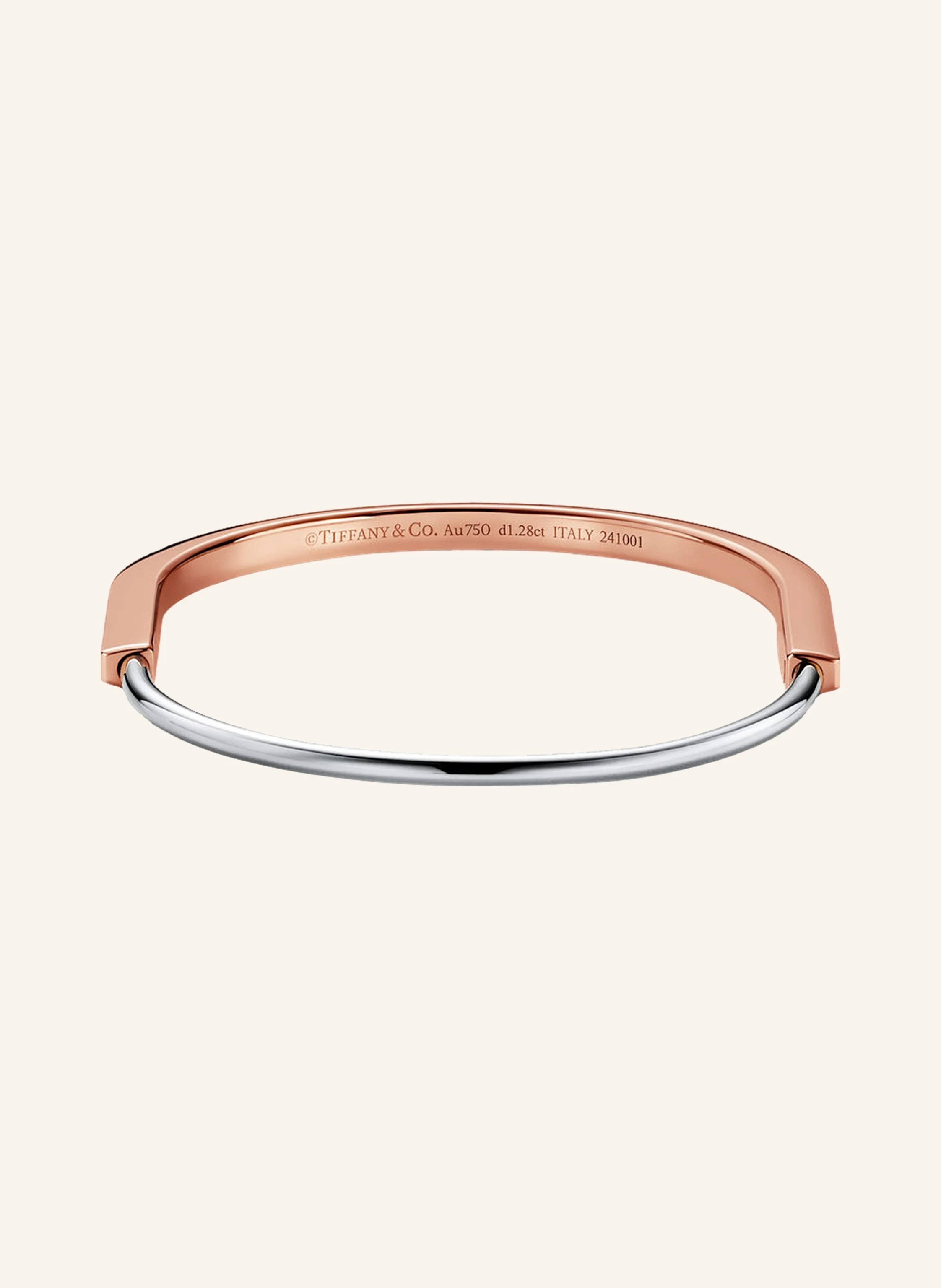 TIFFANY & Co. Tiffany Lock ARMREIF aus 18 Karat Rosé- und Weißgold mit Diamanten