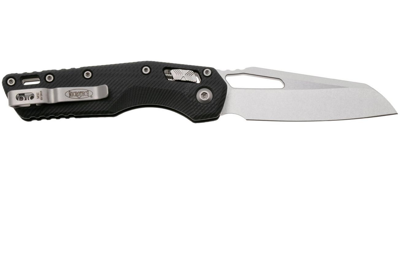 Microtech MSI Standard Issue 210-10FLGTBK, Stonewashed M390MK, Fluted Black G10 zakmes
