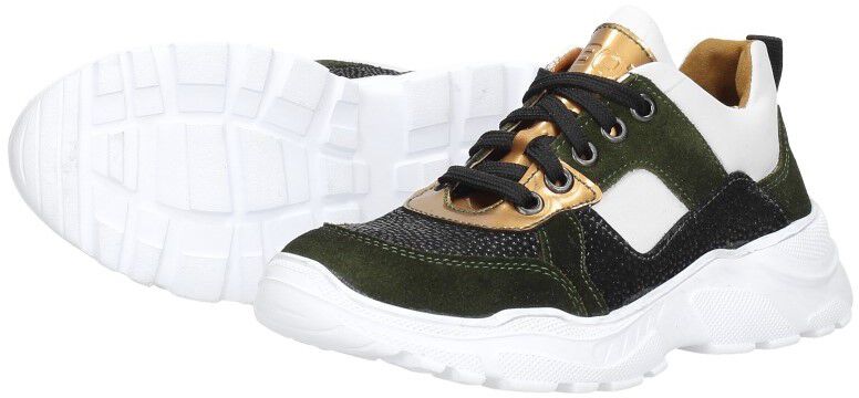 Braqeez Meisjes veterschoenen groen