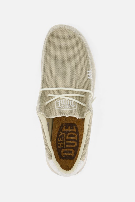HEYDUDE Wally Braided Instappers wit Canvas