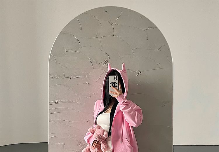 RainGirl - Effen Devil Zip Hoodie