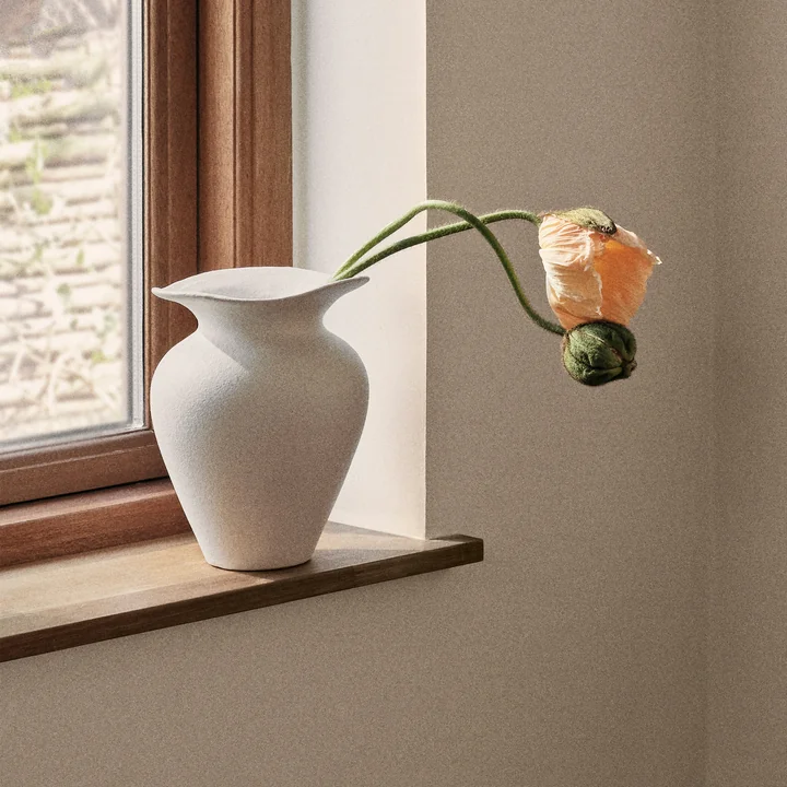 Broste Copenhagen - Florentina Vase, Ø 24 cm x H 32 cm, beige