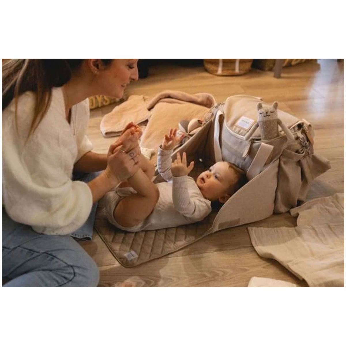 BeabaBeaba   Sydney Wickeltasche beige