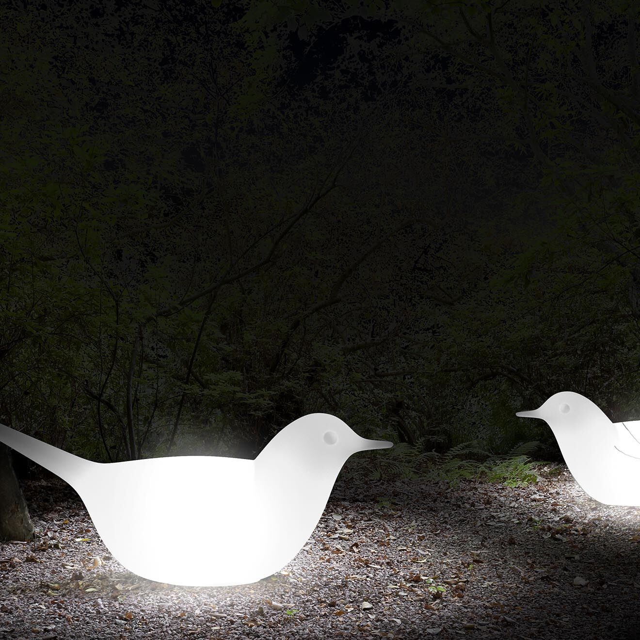 Serralunga Oiseau décoratif Design par Eero Aarnio blanc - 130x52.5x37.5 cm