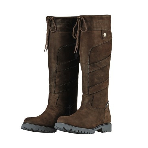 Botas de couro modelo Kennet para adultos, unissex, cor chocolate