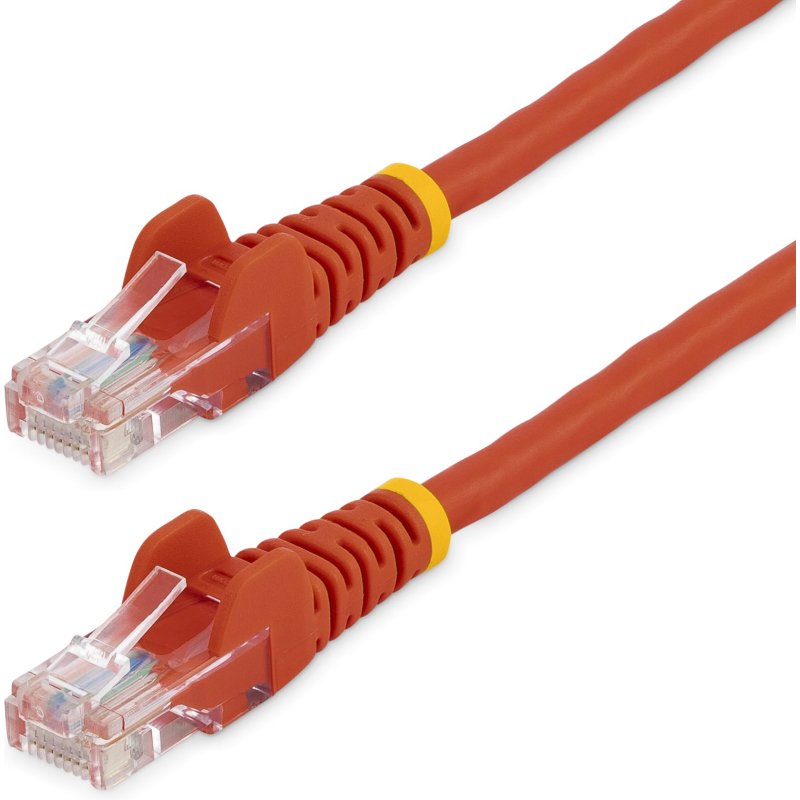 StarTech.com Câble réseau Cat5e UTP sans crochet de 3m - Cordon Ethernet RJ45 anti-accroc - M/M - Rouge