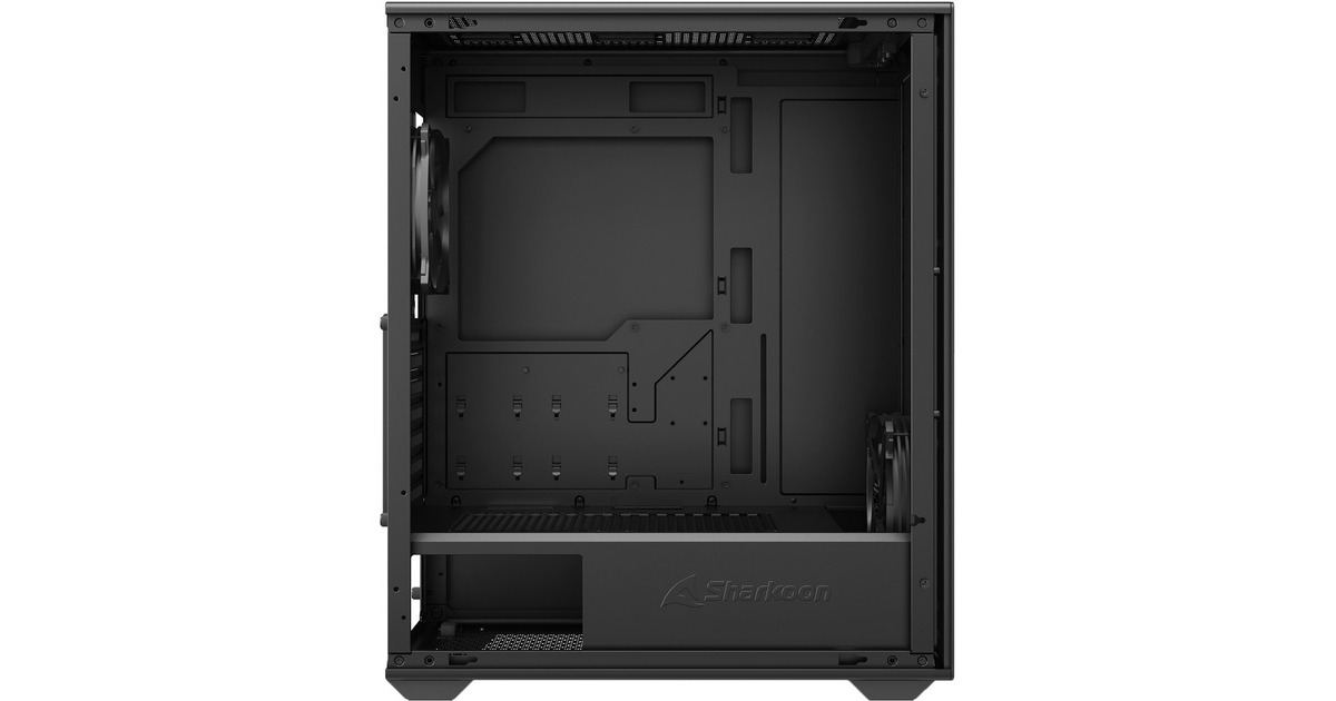 SharkoonVK3 midi tower behuizing  (Zwart | 2x USB-A)