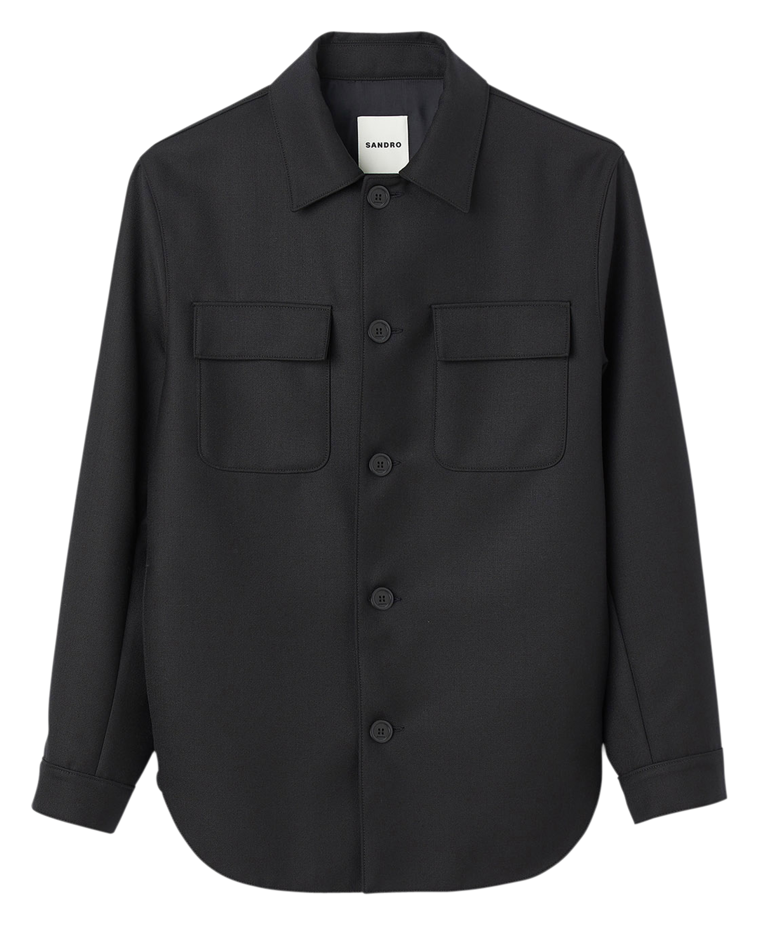 Surchemise boutonnée regular-fit | Noir
