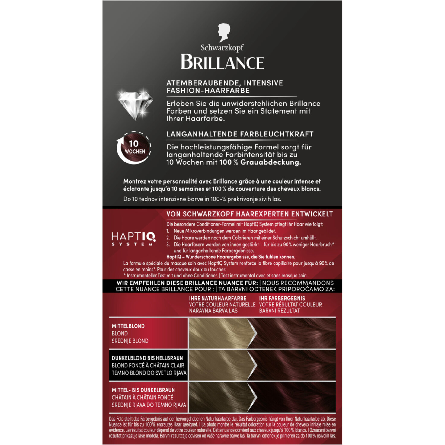 Schwarzkopf Brillance Intensiv-Color-Creme 876 Edel-Mahagoni