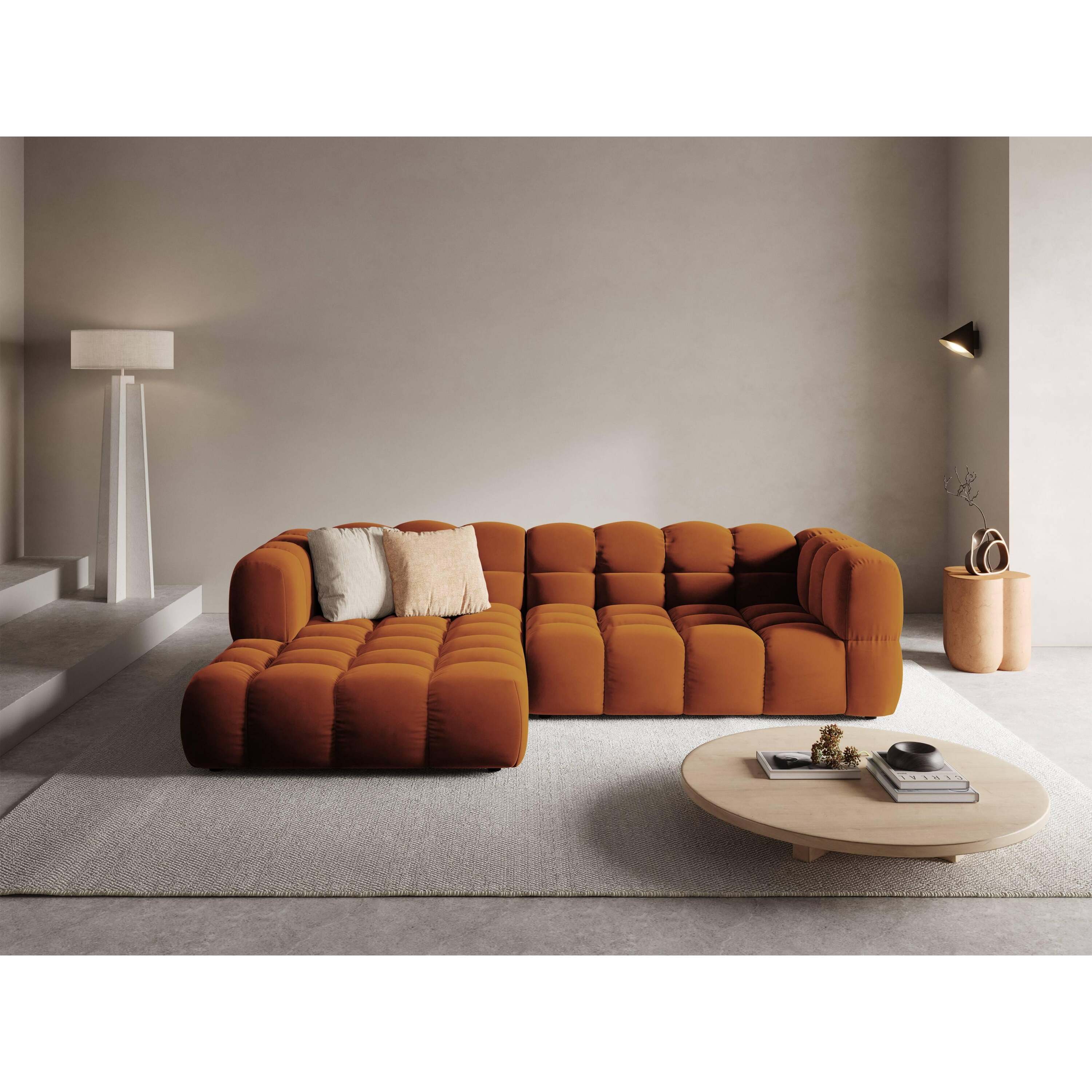 Cosmopolitan Design Sky 3,5-zits Hoekbank Links - Terra