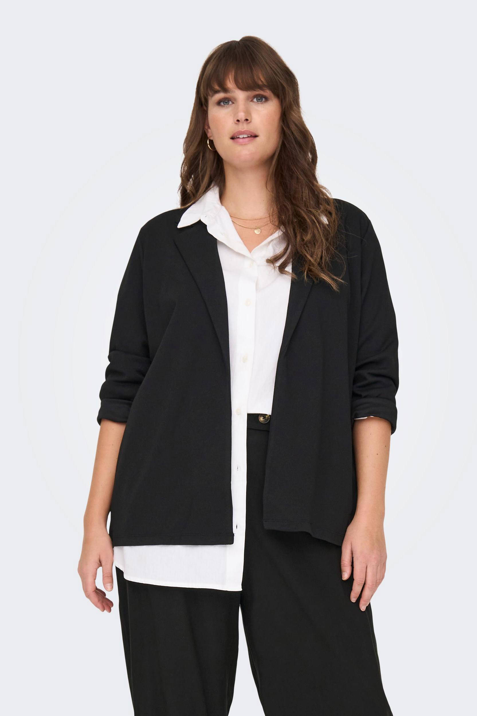 ONLY CARMAKOMA rechtvallende blazer CARSANIA zwart