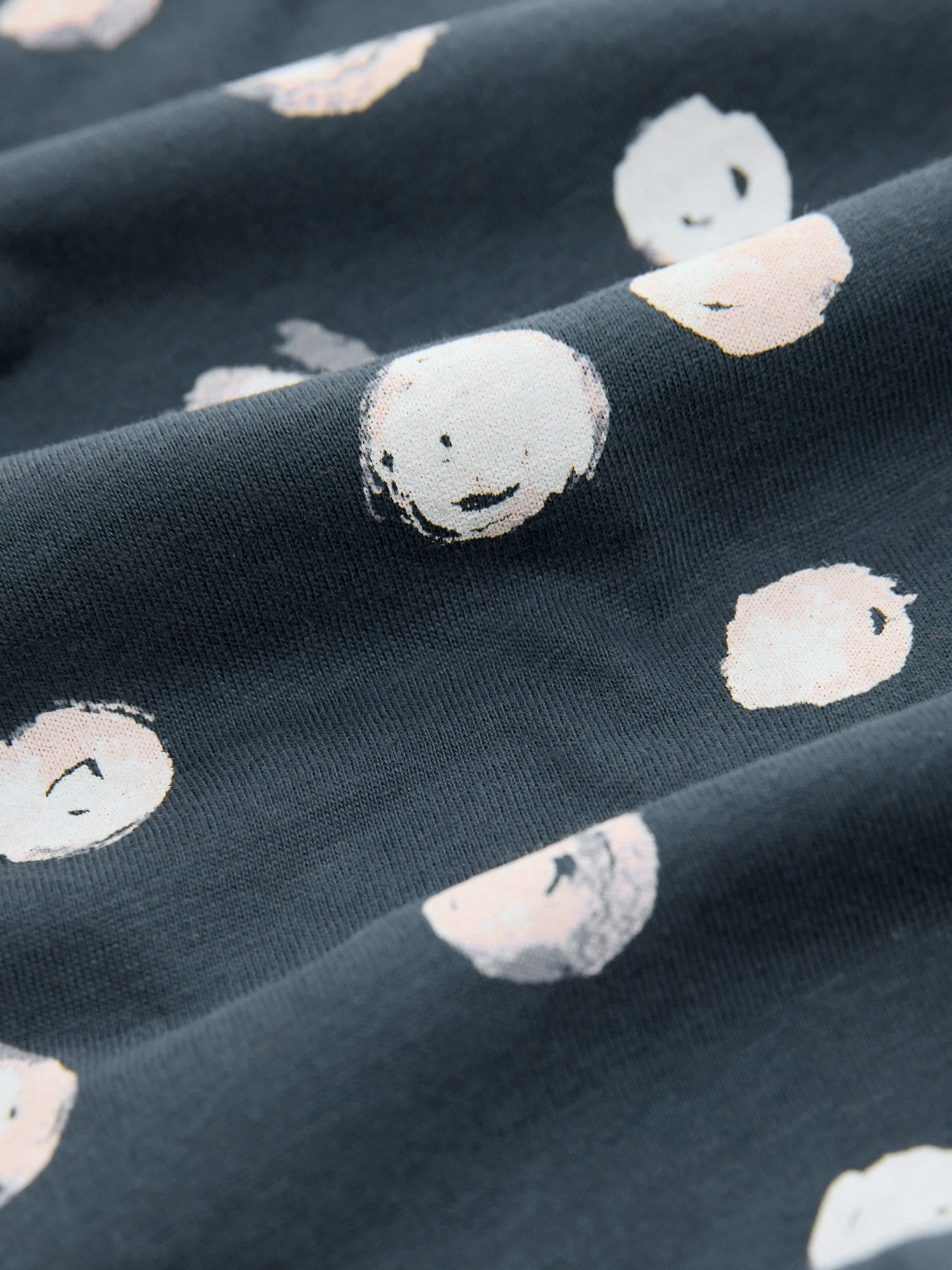 Marineblauwe stip - Pyjama met lange mouwen