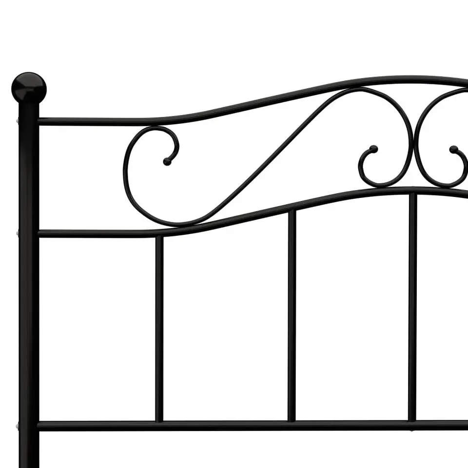 vidaXL - Bed frame met hoofdeinde - Zwart - Metaal - 120x200 cm