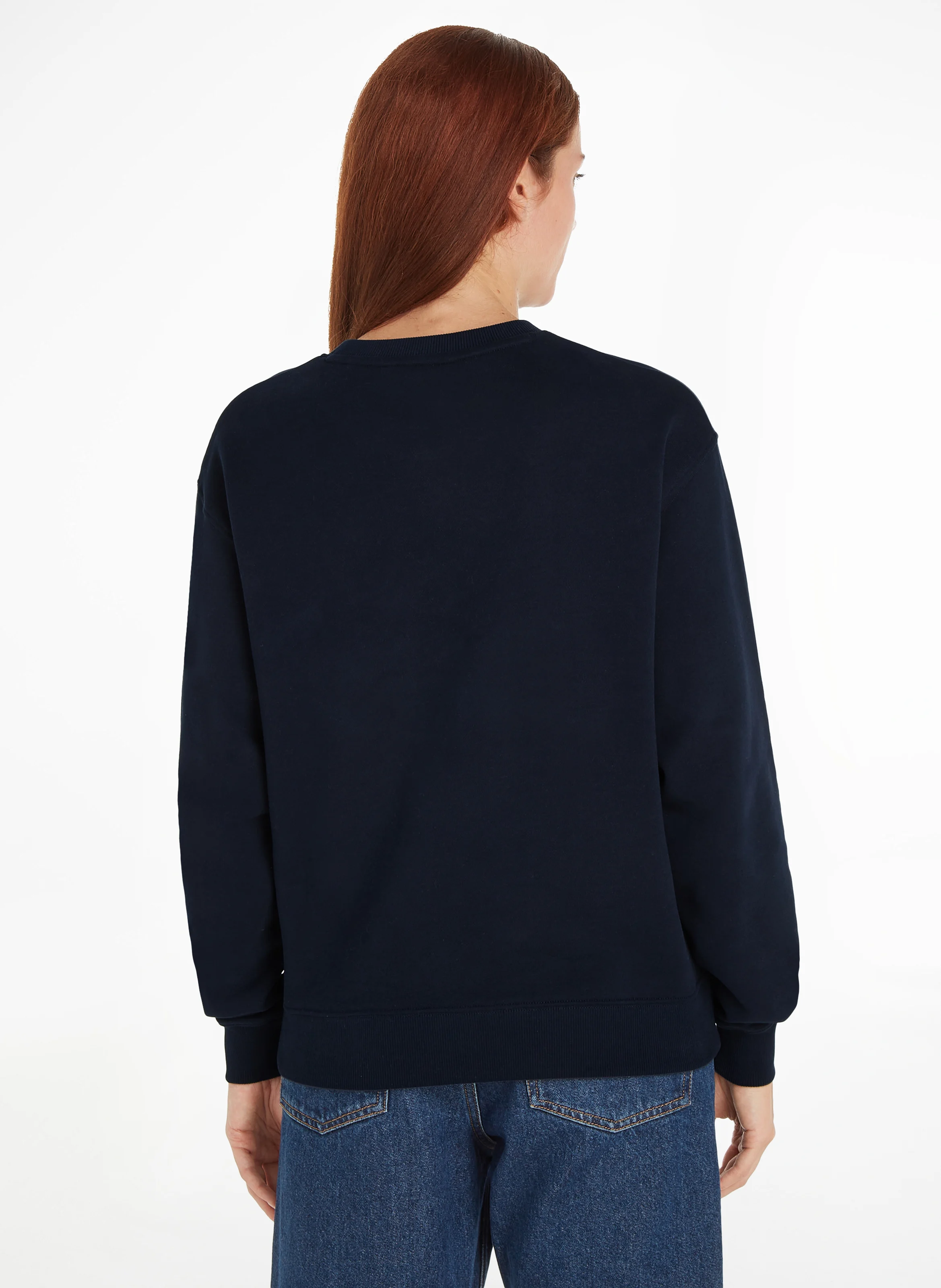 Sweat col rond en coton | Bleu
