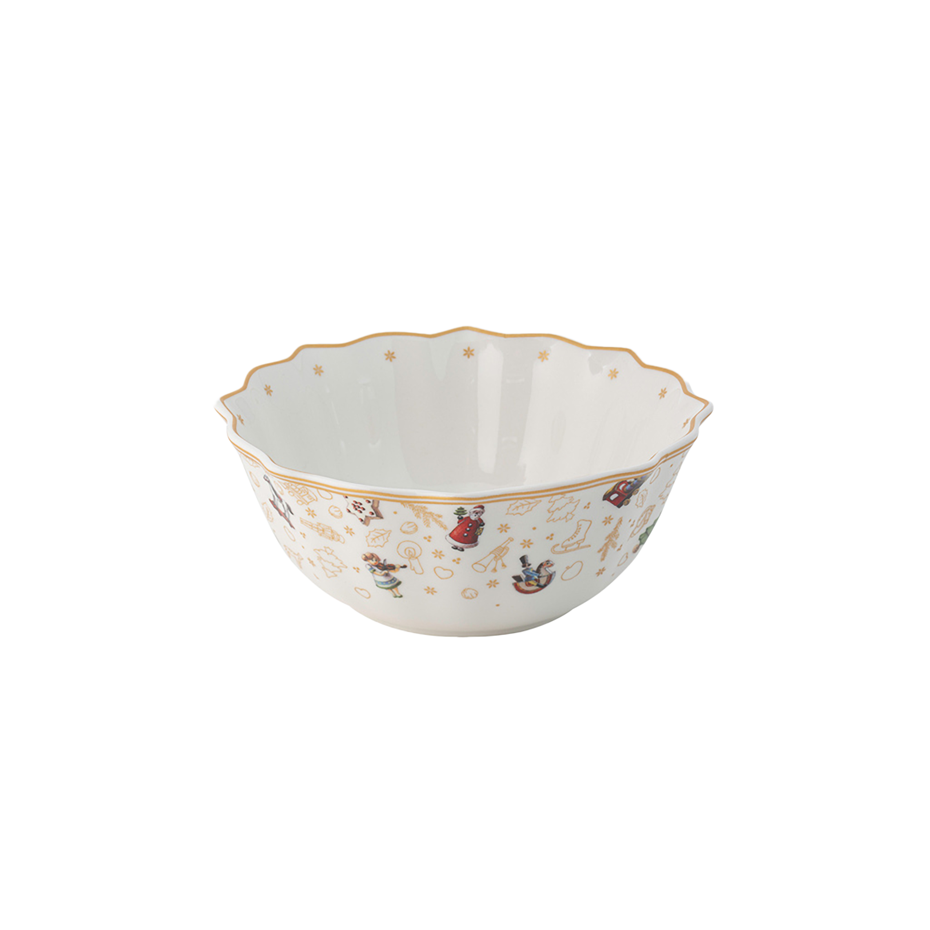 Toy's Delight Cereal bowl Gold, 9.5 oz, Premium Porcelain