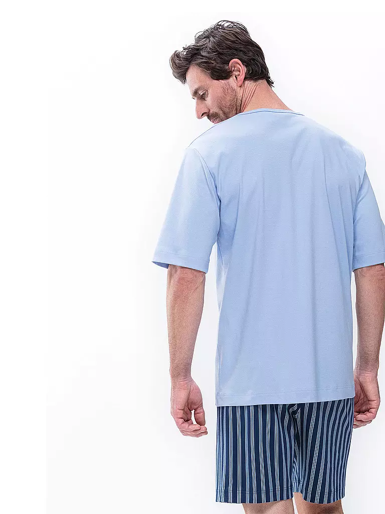 MEY Pyjamashirt blau