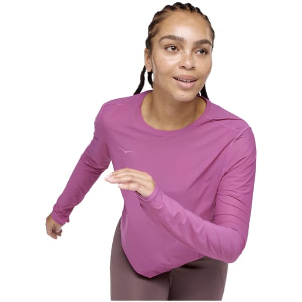T-shirt trail HOKA ONE ONE AIROLITE RUN LONG SLEEVE W FUSCHIA