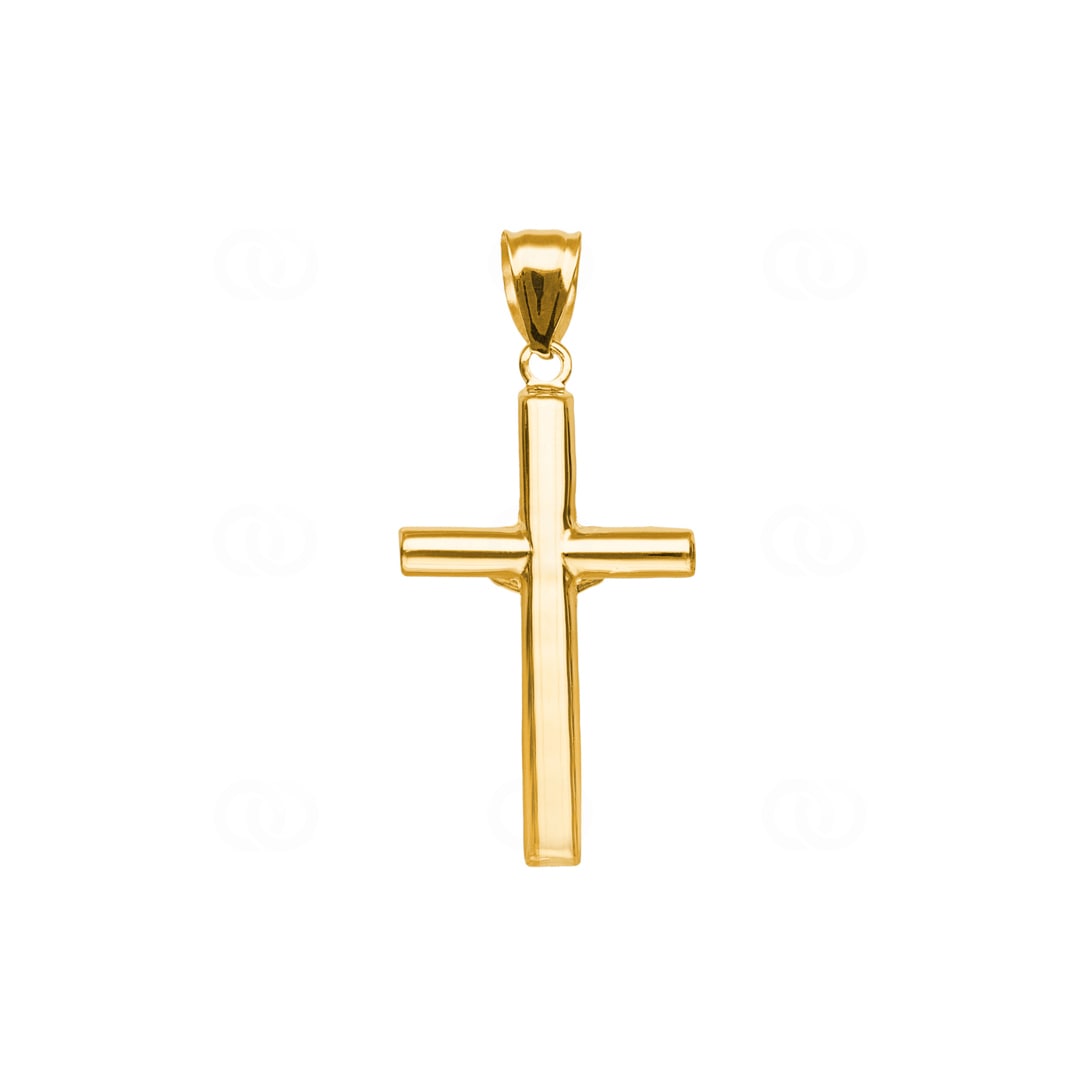 Anhänger 750/18 K Gelbgold Kreuz mit Jesus 39 x 21mm