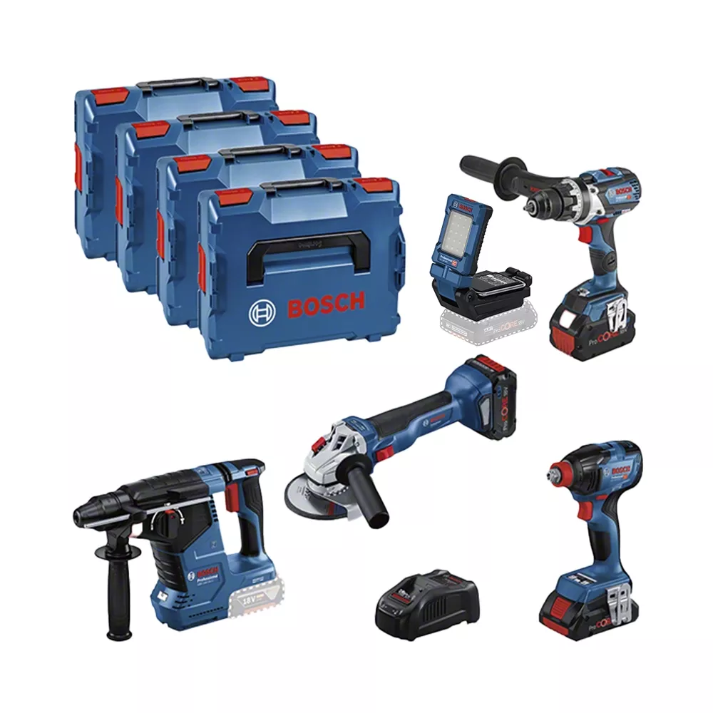 Bosch 5 Tool Kit GSR+GDX+GWS+GBH+GLI (0.615.990.N32 + 0.601.443.600)