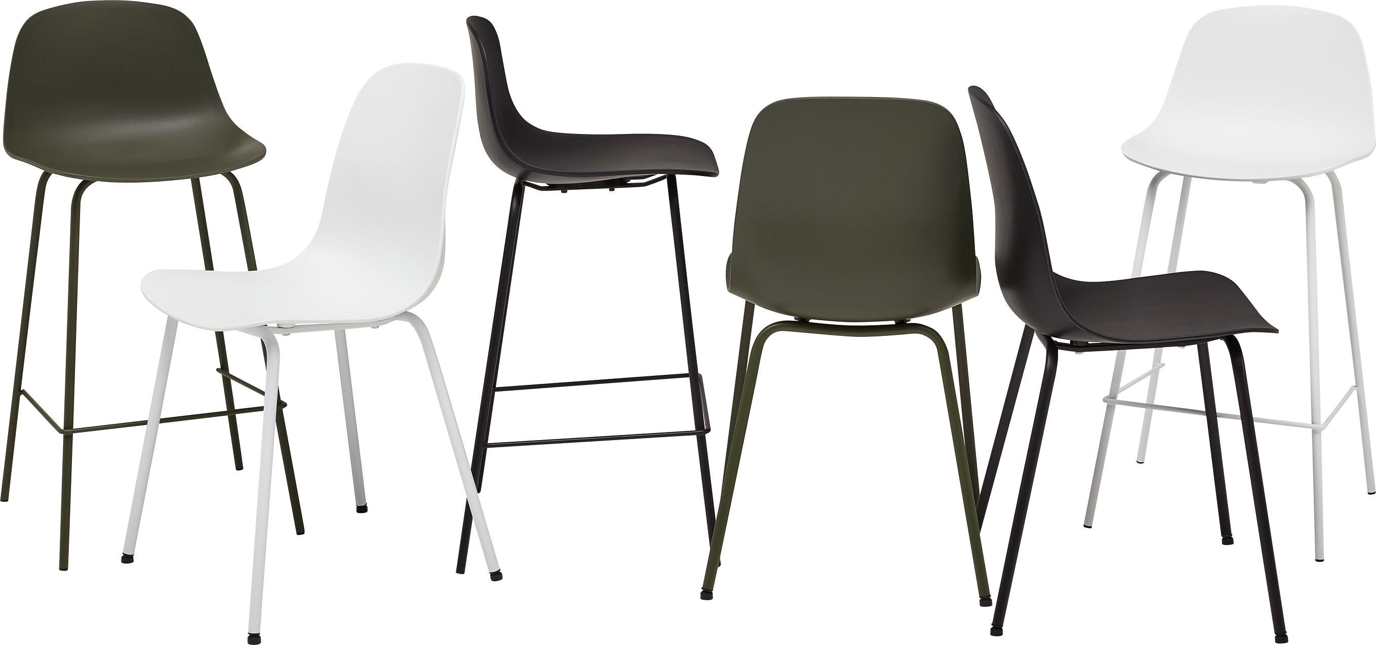 RICCI Barhocker - Schwarz / B: 47.0 cm x T: 45.0 cm x H: 92.5 cm