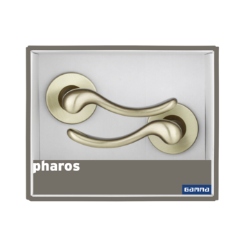 GAMMA deurkrukset Pharos rozet rond messing antiek