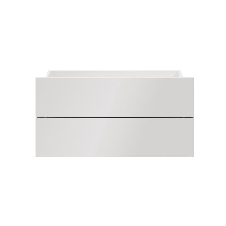 Lot de 2 tiroirs blanc brillant GoodHome Atomia H. 18,5 x L. 74,4 x P. 30 cm
