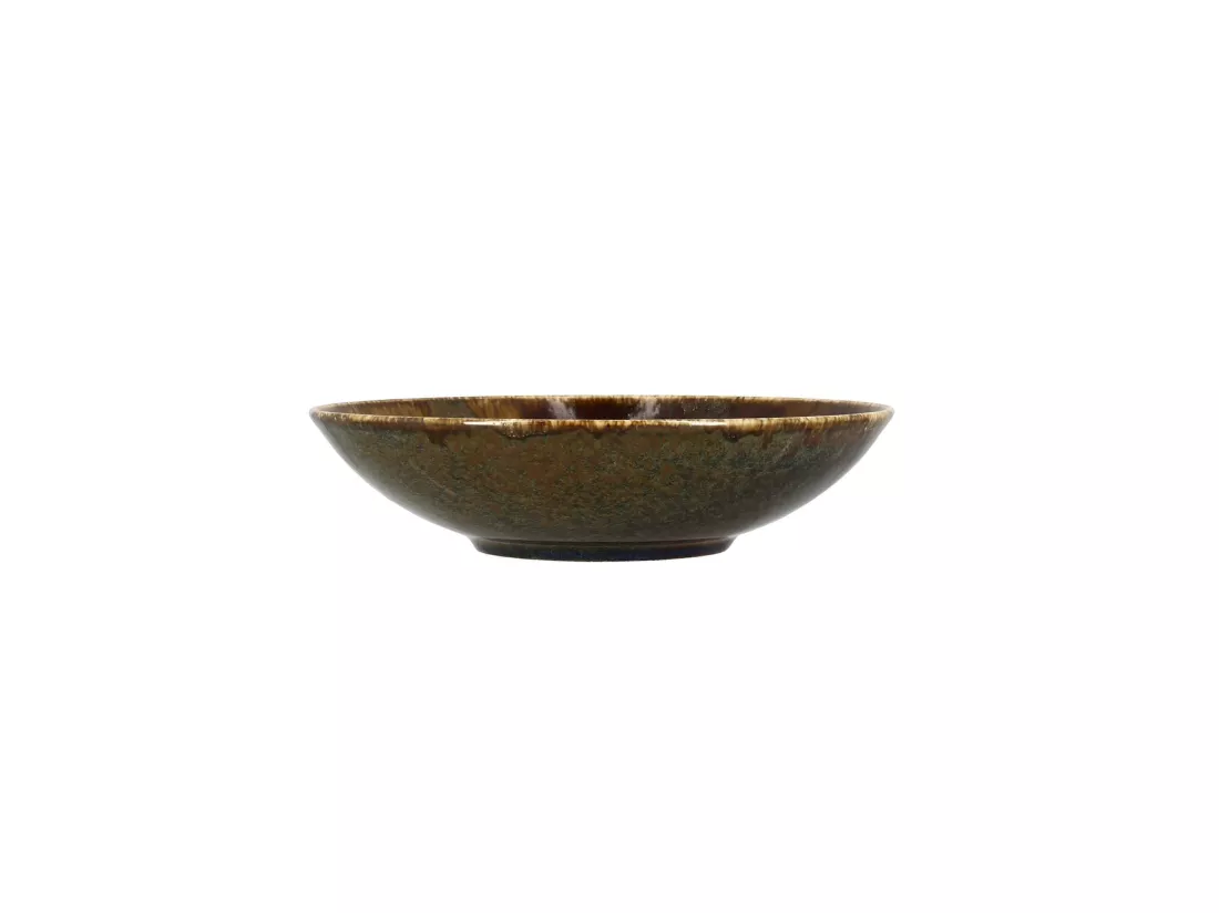 Novastyl - Lot 6 Assiettes Calottes Volcano 21cm En Porcelaine Marron