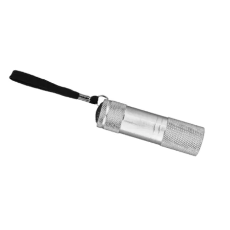 Out of the Blue Metall-Taschenlampe mit 9 LED, ca. 8,5 cm, 1 Stück, 4-fach sortiert
