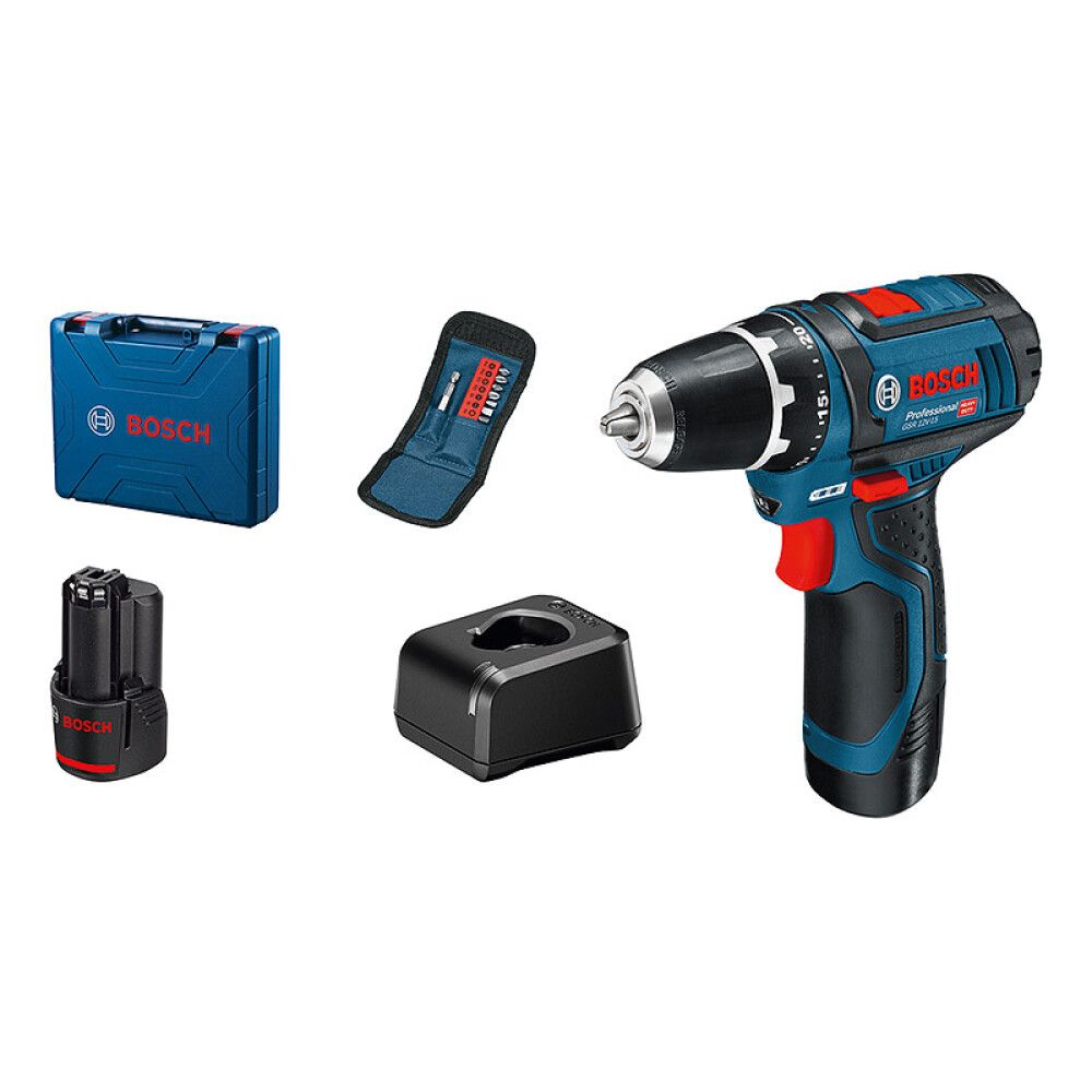 DRILL BOSCH PROFESSIONAL GSR 10XAC 12V-15 2X2,0AH
