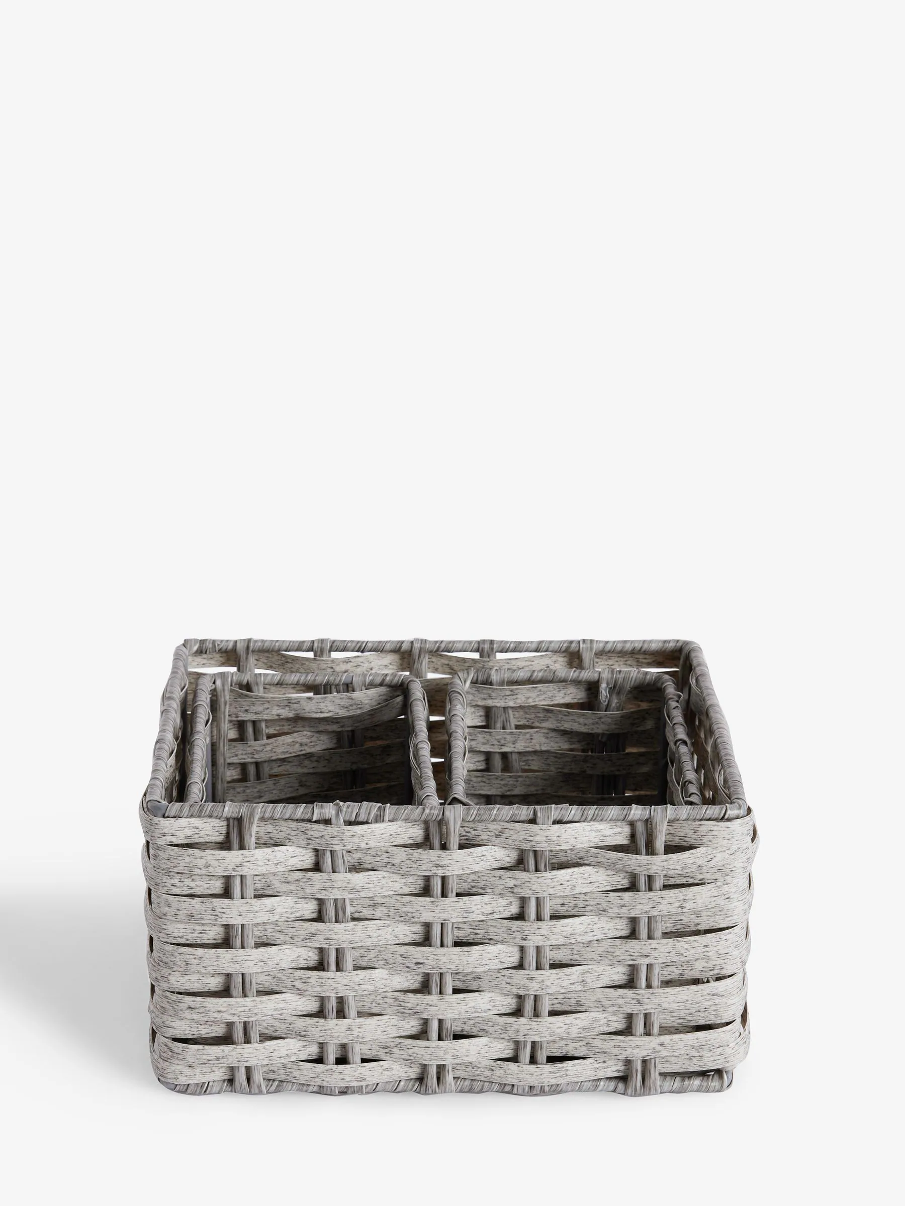 Set of 3 Mini Grey Storage Baskets
