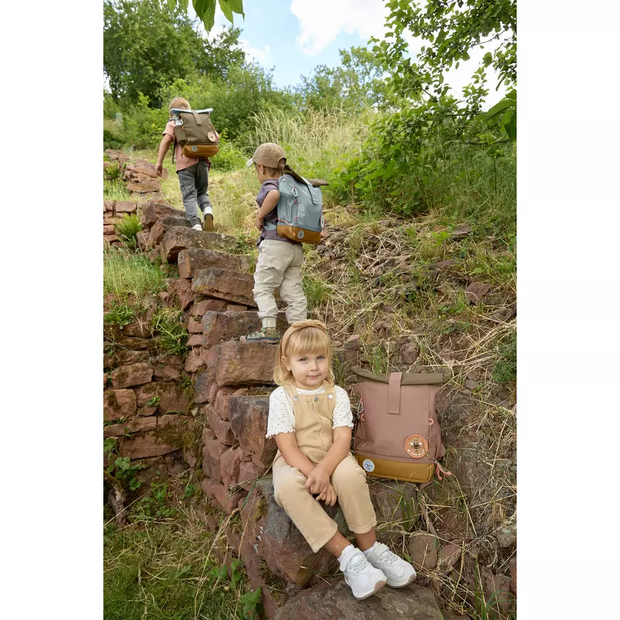 LÄSSIG Mini Rolltop Backpack, Nature olive