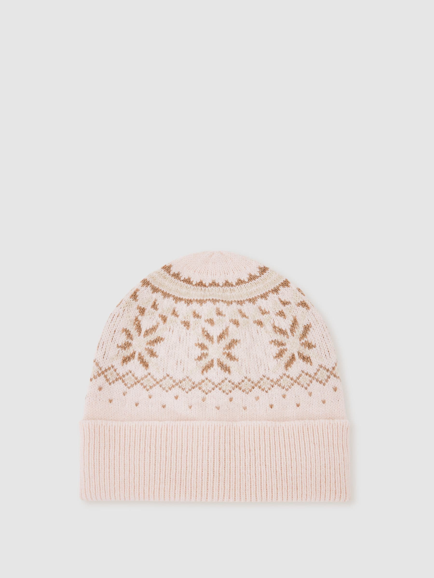 Reiss Farah Fair Isle Hat And Scarves Set With Wool