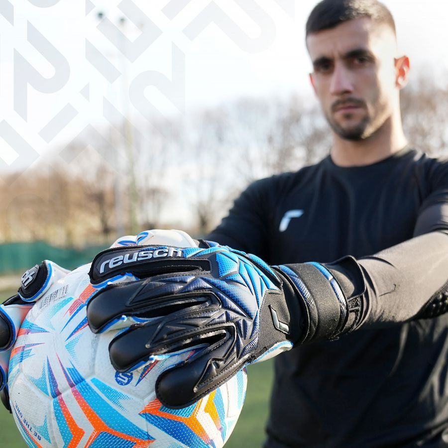 Reusch Gants de Gardien Attrakt RE:GRIP - Noir/Bleu
