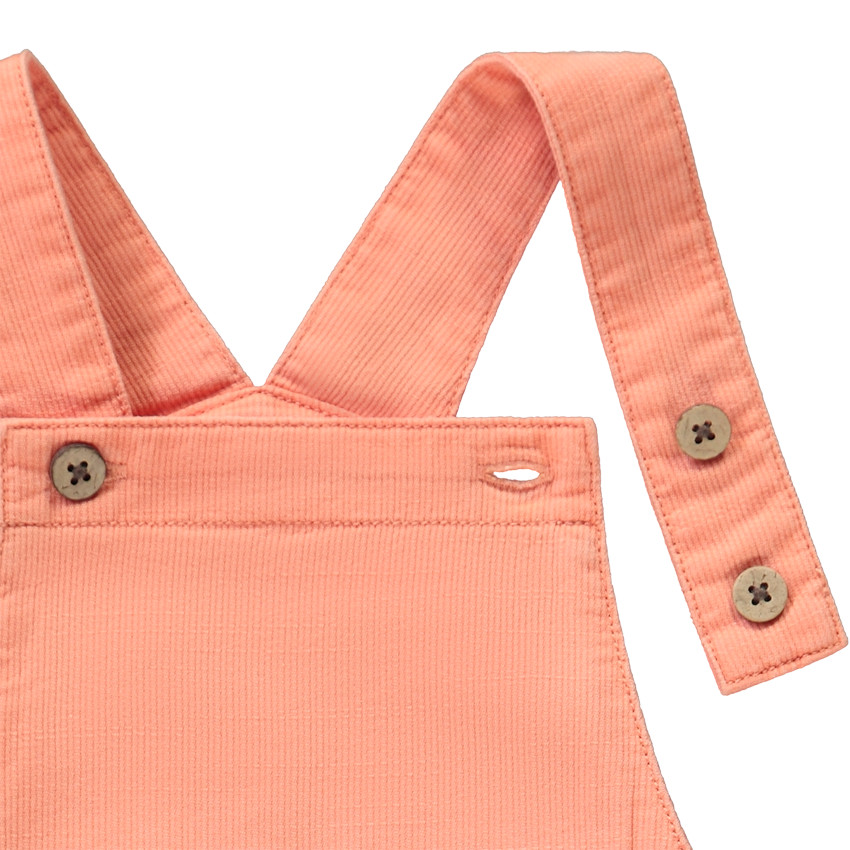 Ensemble 2 pièces salopette courte + t-shirt imprimé pour bébé garçon