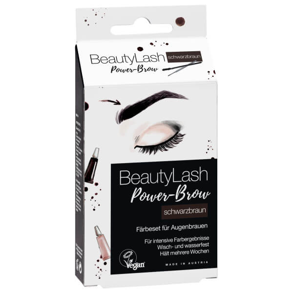 Kit de teinture vegan Sourcils Brun Noir BeautyLash