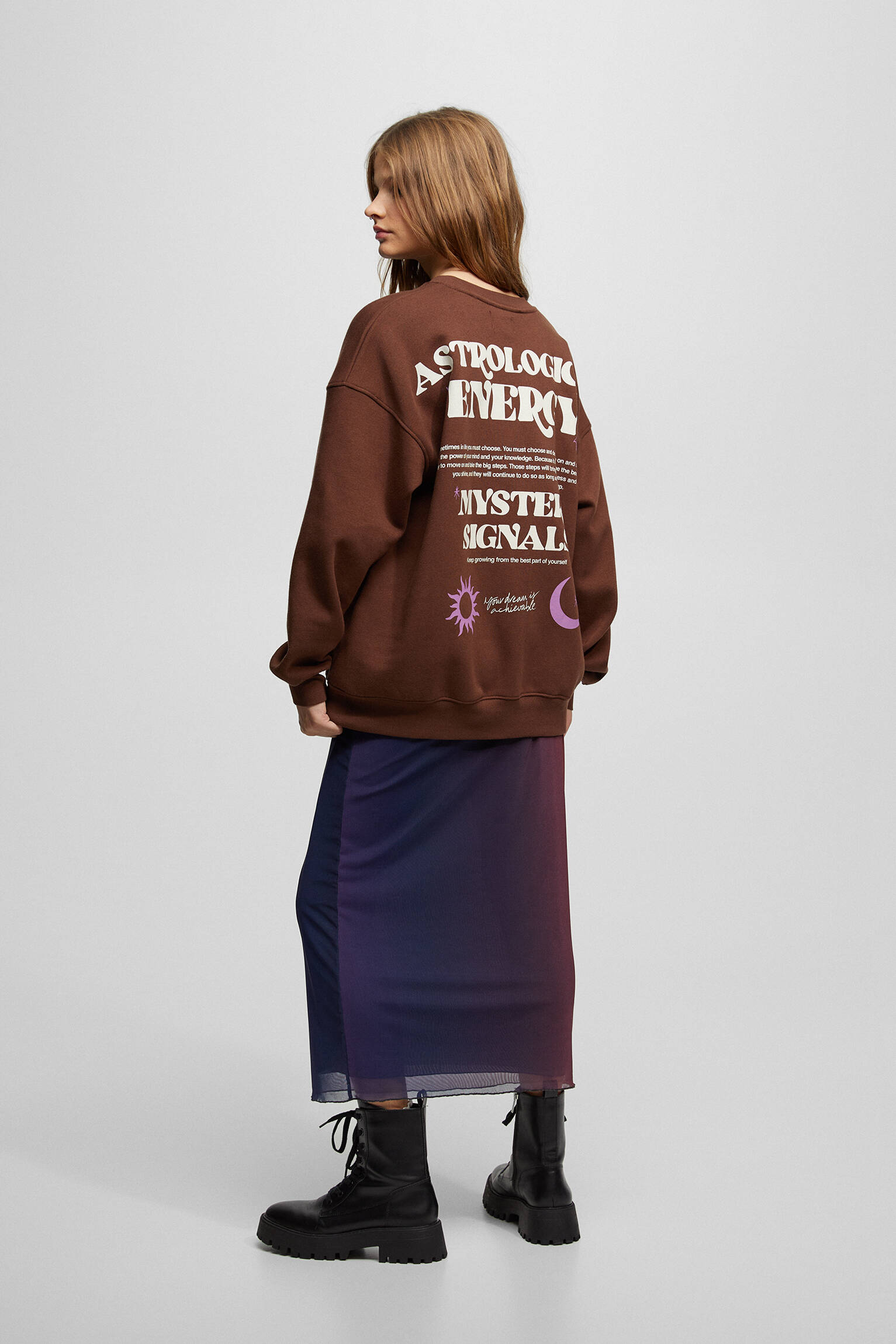 MOLETOM ESTAMPADO MARROM - MARROM