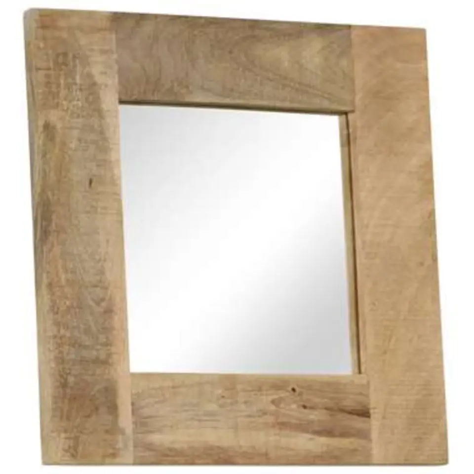 vidaXL - Spiegel - Bruin - Hout - 50 x 50 cm