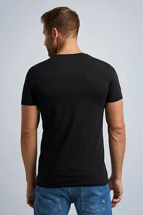 PME Legend Basic T-shirt 2-Pack V-Hals Zwart PUW00230 kopen