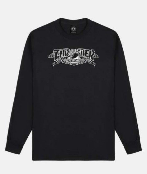 Thrasher Antihero T-Shirt Mag Banner LS Black