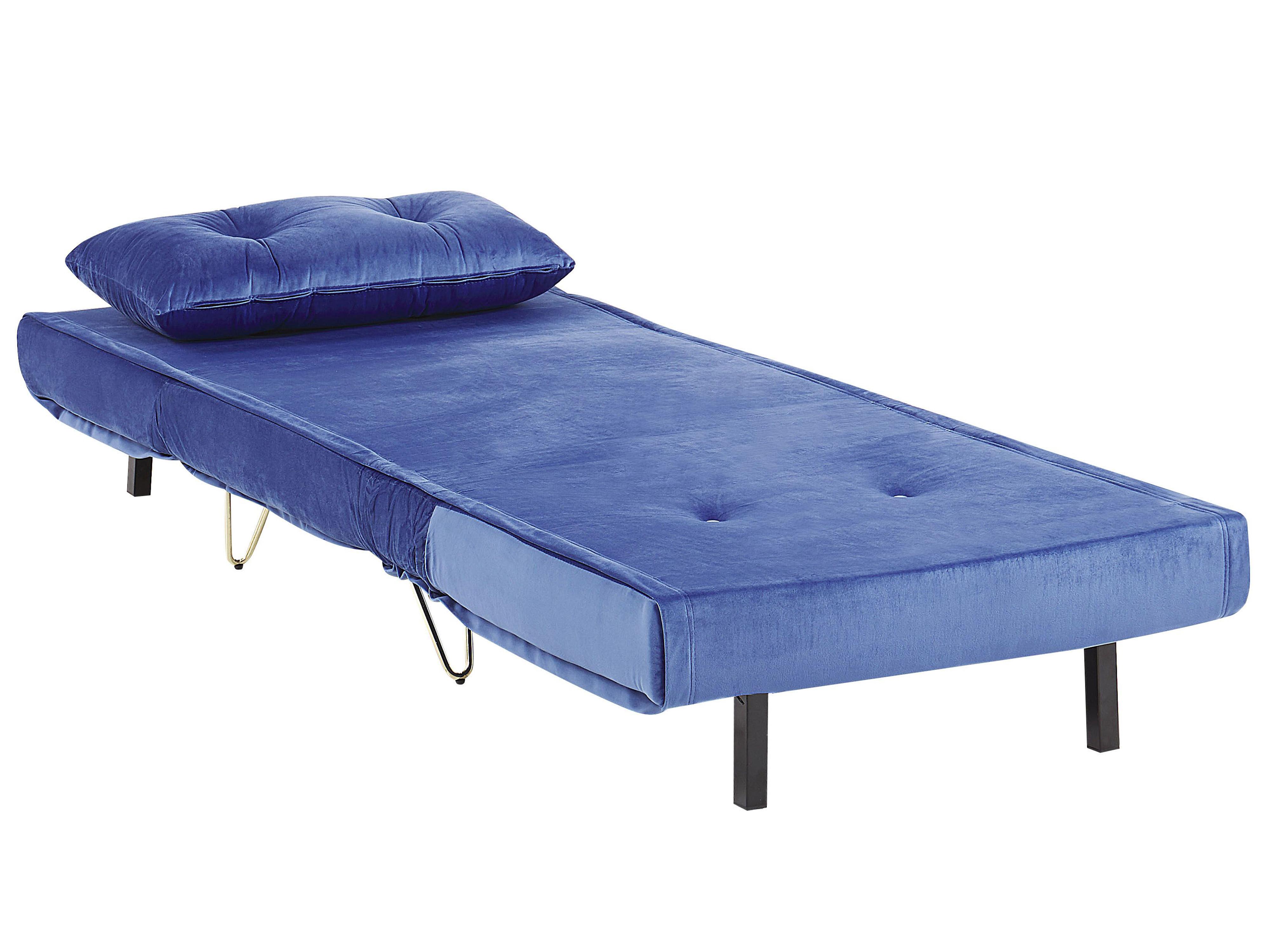 Bankenset 3-zits VESTFOLD Fluweel Marineblauw