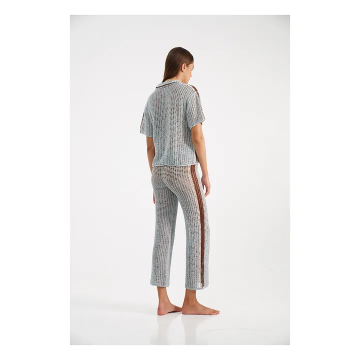 She Made Me Pantalon Rahi Crochet | Bleu ciel