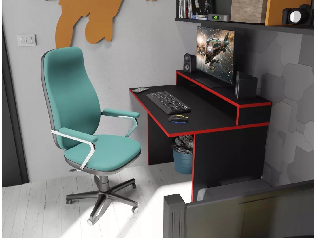 Desk Gaming Computer for Player Black