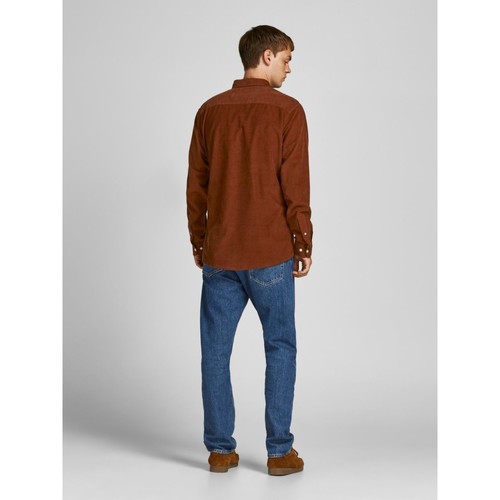 Jack & Jones - 12196529 CORD SHIRT-SEQUOIA Marrón