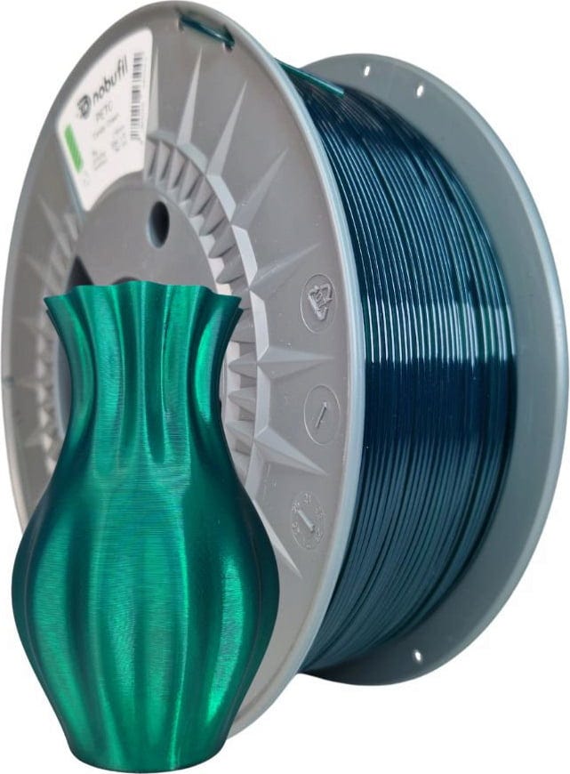 Nobufil  PETG Candy Green, 1,75 mm / 1000 g    Leicht zu druckendes PETG Filament aus recyceltem Kunststoffabfall