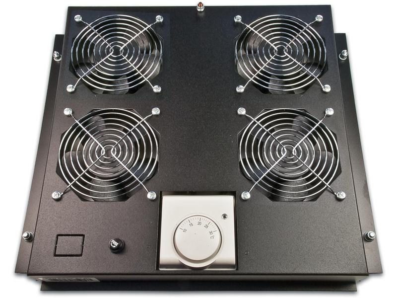 Wirewin Lüftereinheit FAN ROOF 4V BL Schwarz Umfangreiches Kabelschrank-Zubehör