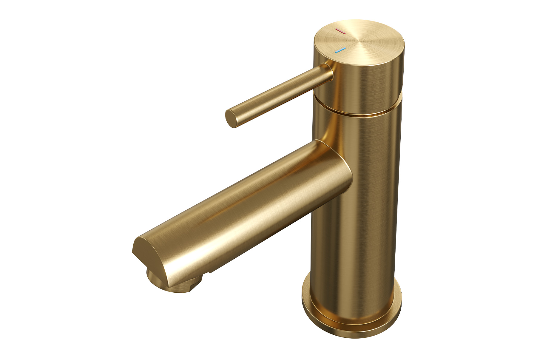 Brauer Gold Edition ColdStart wastafelkraan energy-saving model A messing geborsteld PVD