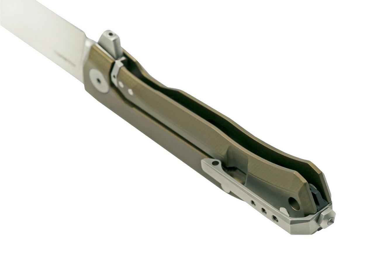 LionSteel Myto MT01A GS Green Aluminium, Satin zakmes, Molletta design