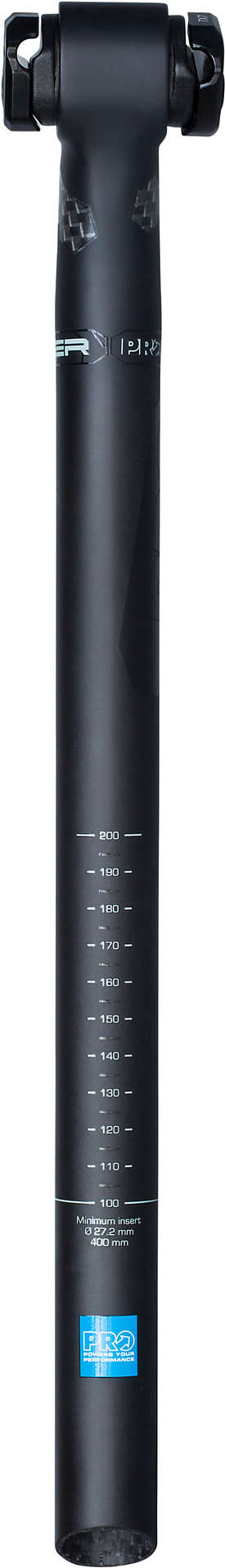 Pro  PLT Discover Carbon Zadelpen Zwart 20mm Offset