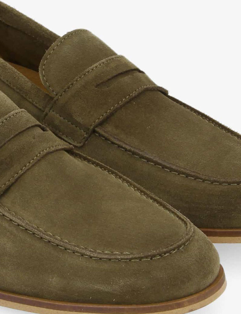 SCHMOOVE MOCASSINS SMART MOC SUÈDE KAKI